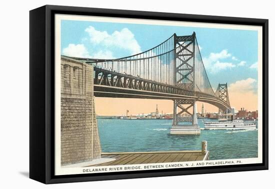 Delaware River Bridge, Philadelphia, Pennsylvania-null-Framed Stretched Canvas