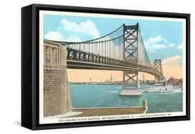 Delaware River Bridge, Philadelphia, Pennsylvania-null-Framed Stretched Canvas