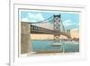 Delaware River Bridge, Philadelphia, Pennsylvania-null-Framed Premium Giclee Print