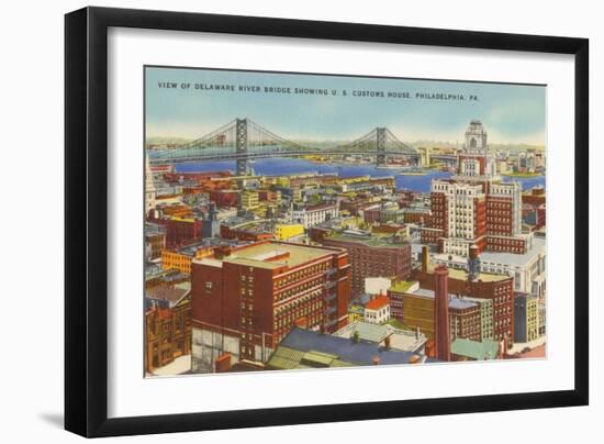 Delaware River Bridge, Philadelphia, Pennsylvania-null-Framed Art Print