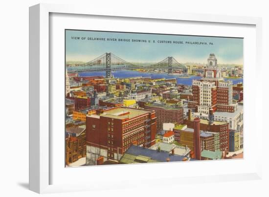 Delaware River Bridge, Philadelphia, Pennsylvania-null-Framed Art Print