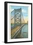 Delaware River Bridge, Philadelphia, Pennsylvania-null-Framed Art Print