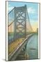 Delaware River Bridge, Philadelphia, Pennsylvania-null-Mounted Art Print