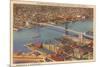 Delaware River Bridge, Philadelphia, Pennsylvania-null-Mounted Art Print