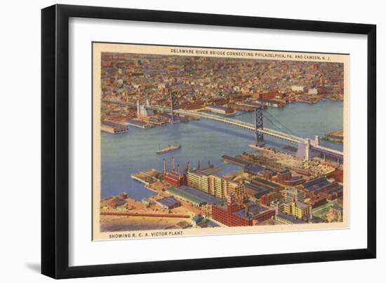 Delaware River Bridge, Philadelphia, Pennsylvania-null-Framed Art Print