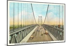 Delaware River Bridge, Philadelphia, Pennsylvania-null-Mounted Art Print