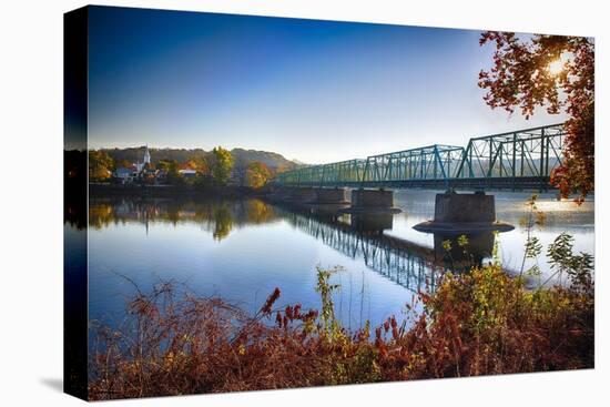 Delaware River Bridge-George Oze-Stretched Canvas