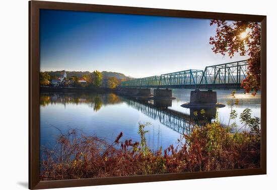 Delaware River Bridge-George Oze-Framed Photographic Print