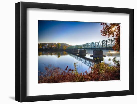 Delaware River Bridge-George Oze-Framed Photographic Print