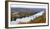 Delaware River Scenic with a View of New Hope, Pennsylvania-George Oze-Framed Photographic Print