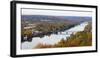 Delaware River Scenic with a View of New Hope, Pennsylvania-George Oze-Framed Photographic Print