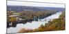 Delaware River Scenic with a View of New Hope, Pennsylvania-George Oze-Mounted Photographic Print