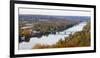 Delaware River Scenic with a View of New Hope, Pennsylvania-George Oze-Framed Photographic Print