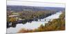 Delaware River Scenic with a View of New Hope, Pennsylvania-George Oze-Mounted Photographic Print