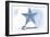 Delaware - Starfish - Blue - Coastal Icon-Lantern Press-Framed Art Print