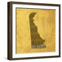 Delaware State Words-David Bowman-Framed Giclee Print