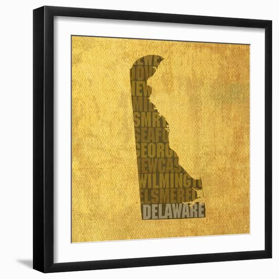 Delaware State Words-David Bowman-Framed Giclee Print