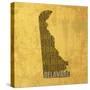 Delaware State Words-David Bowman-Stretched Canvas