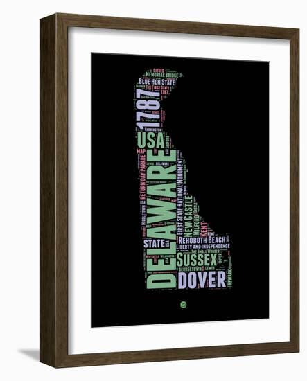 Delaware Word Cloud 1-NaxArt-Framed Art Print