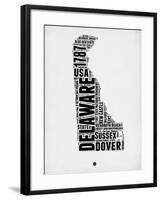 Delaware Word Cloud 2-NaxArt-Framed Art Print