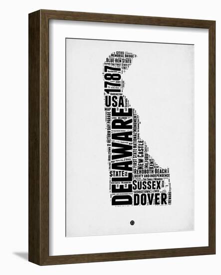 Delaware Word Cloud 2-NaxArt-Framed Art Print