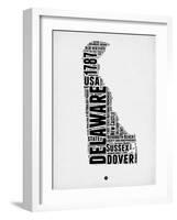 Delaware Word Cloud 2-NaxArt-Framed Art Print