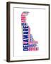 Delaware Word Cloud Map-NaxArt-Framed Art Print