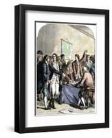 Delegates Signing the Declaration of American Independence, July 4, 1776-null-Framed Giclee Print