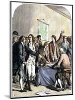 Delegates Signing the Declaration of American Independence, July 4, 1776-null-Mounted Giclee Print