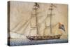 Delfino, Sardinian Brig, 1820, Italy, 19th Century-null-Stretched Canvas