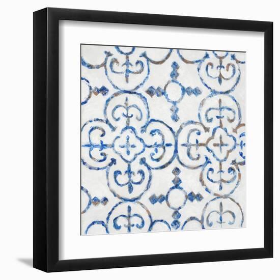 Delft Blue Pattern 1-Hope Smith-Framed Art Print