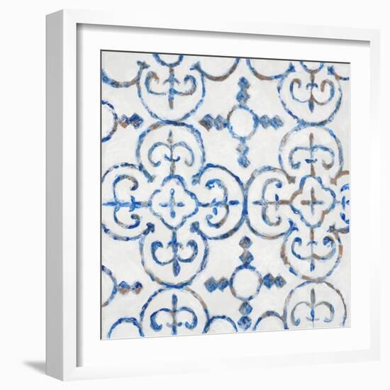 Delft Blue Pattern 1-Hope Smith-Framed Art Print