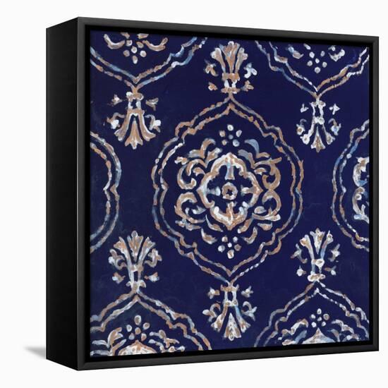 Delft Blue Pattern 4-Hope Smith-Framed Stretched Canvas