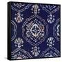 Delft Blue Pattern 4-Hope Smith-Framed Stretched Canvas