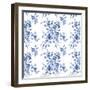 Delft Delight Pattern I-Kristy Rice-Framed Art Print