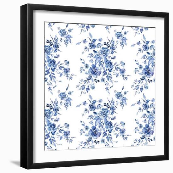 Delft Delight Pattern I-Kristy Rice-Framed Art Print