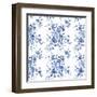 Delft Delight Pattern I-Kristy Rice-Framed Art Print