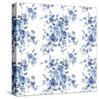 Delft Delight Pattern I-Kristy Rice-Stretched Canvas