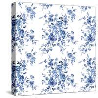 Delft Delight Pattern I-Kristy Rice-Stretched Canvas