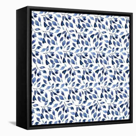 Delft Delight Pattern III-Kristy Rice-Framed Stretched Canvas