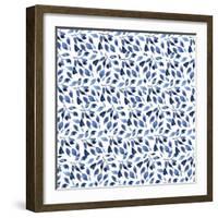 Delft Delight Pattern III-Kristy Rice-Framed Art Print