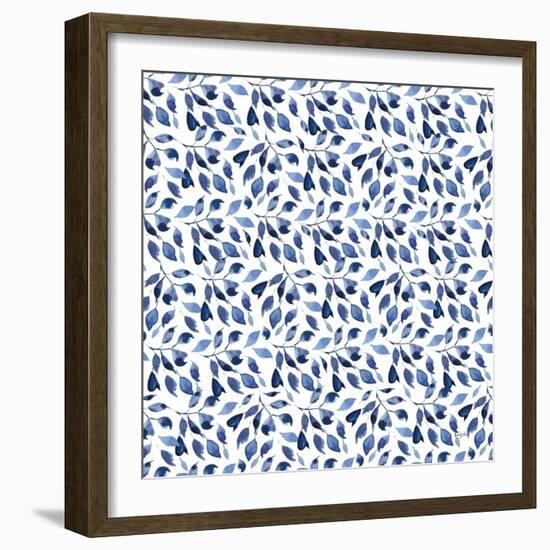 Delft Delight Pattern III-Kristy Rice-Framed Art Print