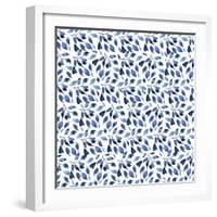 Delft Delight Pattern III-Kristy Rice-Framed Art Print