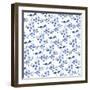 Delft Delight Pattern IV-Kristy Rice-Framed Art Print