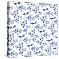 Delft Delight Pattern IV-Kristy Rice-Stretched Canvas