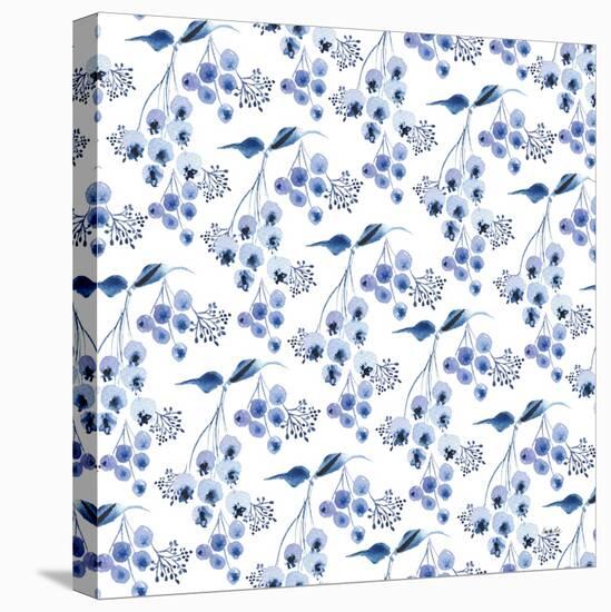 Delft Delight Pattern IV-Kristy Rice-Stretched Canvas