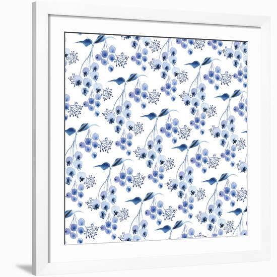 Delft Delight Pattern IV-Kristy Rice-Framed Art Print