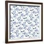 Delft Delight Pattern IV-Kristy Rice-Framed Art Print