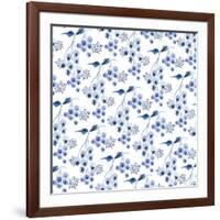 Delft Delight Pattern IV-Kristy Rice-Framed Art Print