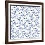 Delft Delight Pattern IV-Kristy Rice-Framed Art Print